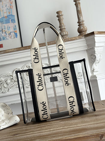 Chloé Woody Tote Bag pvc 37x26x12cm