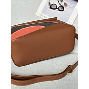 Loewe Small Puzzle Edge Landscape Bag Calfskin Pecan / Parrot Pink 24cm - 3