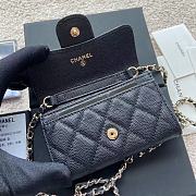 Chanel Wallet Black Gold Caviar 11cm - 4