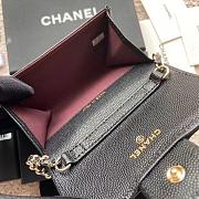 Chanel Wallet Black Gold Caviar 11cm - 3