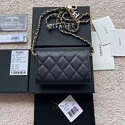 Chanel Wallet Black Gold Caviar 11cm - 2