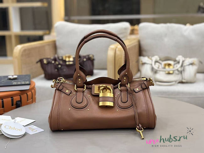 Chloe Paddington bag Grained leather Brown 36x18x18cm - 1