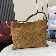 Gucci Medium Beatrix Shopper Brown Suede 35x27.5x11cm - 1