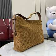 Gucci Medium Beatrix Shopper Brown Suede 35x27.5x11cm - 4