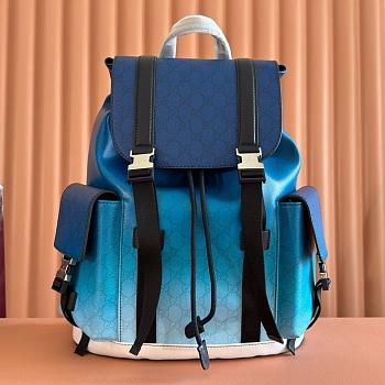 Gucci Chroma GG Large backpack in blue 46x35x12cm