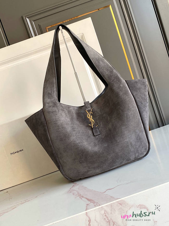 Ysl le 5 a 7 Bea in suede Grey tote 50x28x 18cm - 1