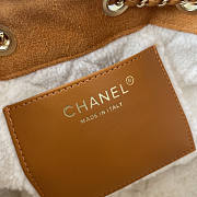 Chanel 25 Handbag Brown Suede 30x26x14cm - 5
