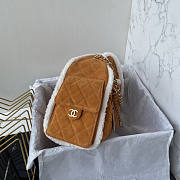 Chanel 25 Handbag Brown Suede 30x26x14cm - 3