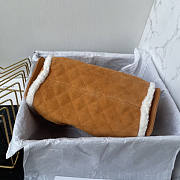 Chanel 25 Handbag Brown Suede 30x26x14cm - 2