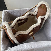Chanel 25 Handbag Brown Lambskin 30x26x14cm - 2