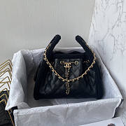 Chanel 25 Handbag Black Lambskin 30x26x14cm - 1