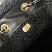 Chanel 25 Handbag Black Lambskin 30x26x14cm - 5