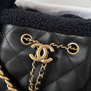 Chanel 25 Handbag Black Lambskin 30x26x14cm - 2