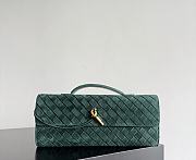 Bottega Veneta Andiamo Clutch Intrecciato suede green - 31*13*3cm - 1