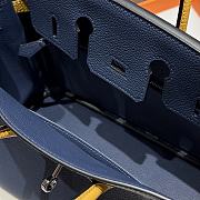 Hermes Birkin 25 Blue Yellow Togo Silver 25cm - 5