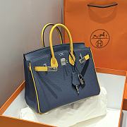 Hermes Birkin 25 Blue Yellow Togo Silver 25cm - 2