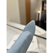 Givenchy Shark Lock Ankle Boots In Washed Denim Blue - 4