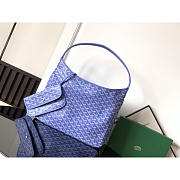 Goyard Bohème Hobo Bag Canvas Blue 42x27x15cm - 3