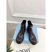 Prada Chocolate Calfskin Chelsea Ankle Boots - 4