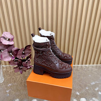 Louis Vuitton Laureate Platform Desert Boot Dark Brown