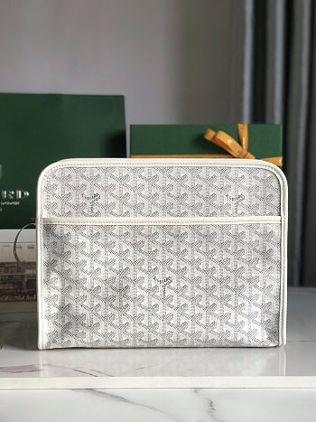 Goyard Jouvence Toiletry Bag White 30x23×7.5cm