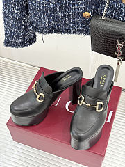 Gucci Women's platform Mule Black Horsebit 13cm - 2