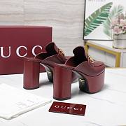 Gucci Women's platform Mule Red Horsebit 13cm - 4