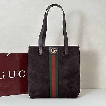 Gucci Ophidia medium tote bag Suede Brown 36x30x12.5cm