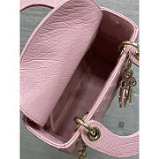 Dior Mini Lady Dior Bag Pink Ostrich 17cm - 5