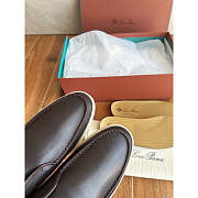 Loro Piana Open Walk Leather Boots In Dark Chocolate Brown - 5