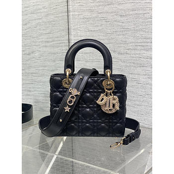 Dior Small Lady Dior My ABCDior Bag Black 20cm