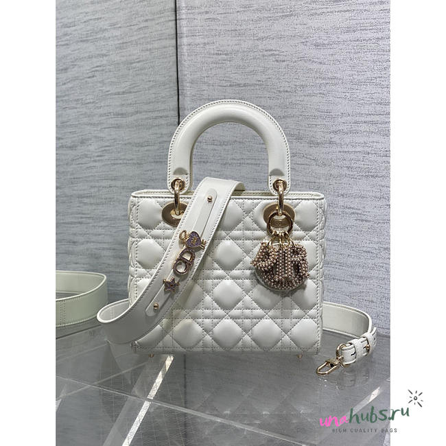Dior Small Lady Dior My ABCDior Bag White 20cm - 1