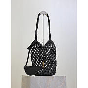  YSL Cassandre Large Tote In Crochet Black 35x13x13cm - 1