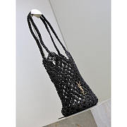  YSL Cassandre Large Tote In Crochet Black 35x13x13cm - 4