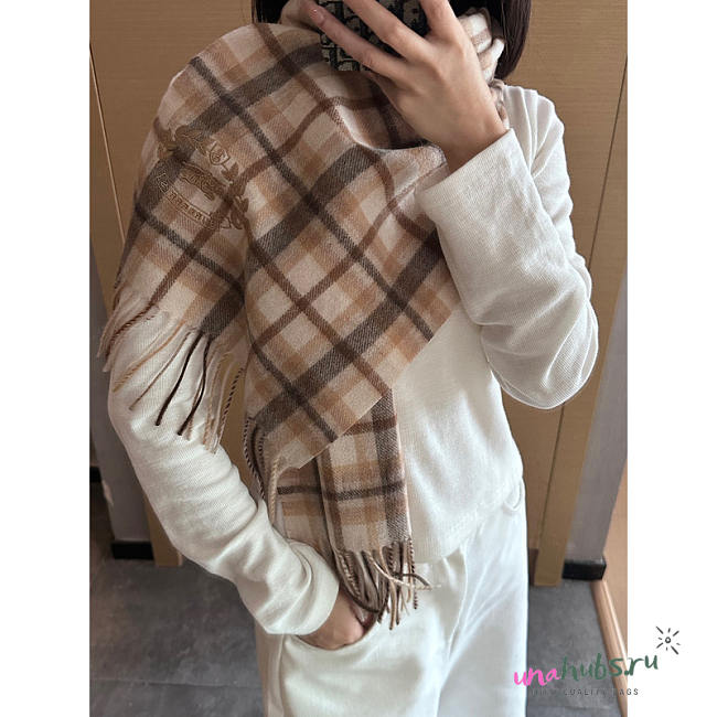Burberry Check Cashmere Scarf 180x30cm - 1