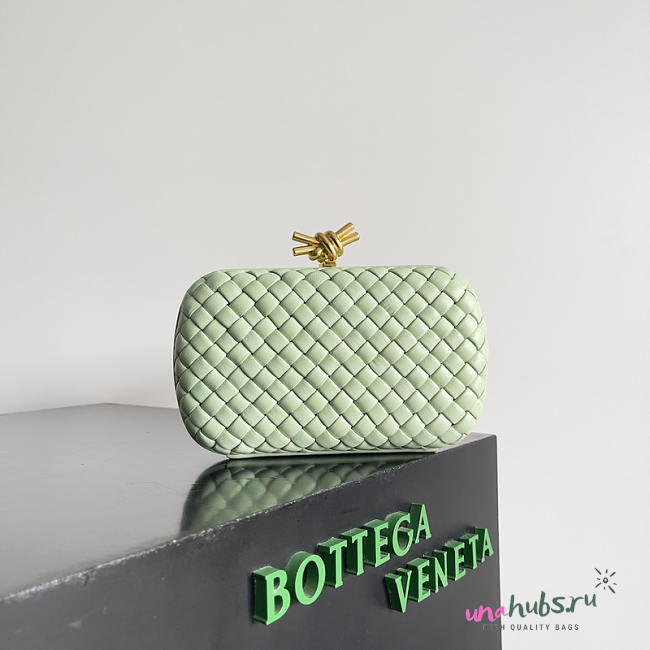 Bottega Veneta Knot Bag In Light Mint Green 20.5x6x12.5cm - 1