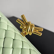 Bottega Veneta Knot Bag In Light Mint Green 20.5x6x12.5cm - 3