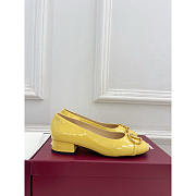 Gucci Ballet Flat With Half Horsebit Yellow Patent - 4
