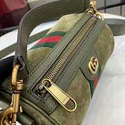 Gucci Ophidia mini bag Green Suede 18.5x12x12cm - 5