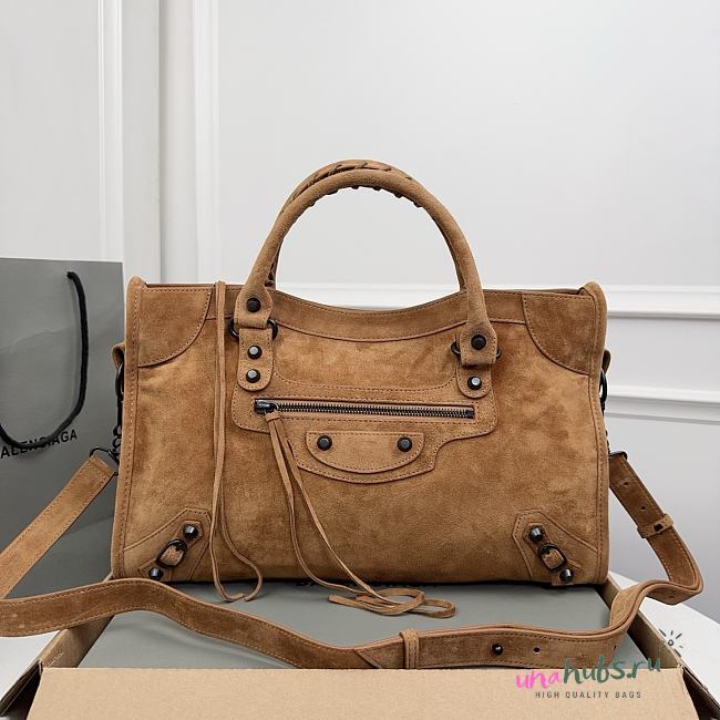 Balenciaga City Bag Tan Suede 38x10x27cm - 1