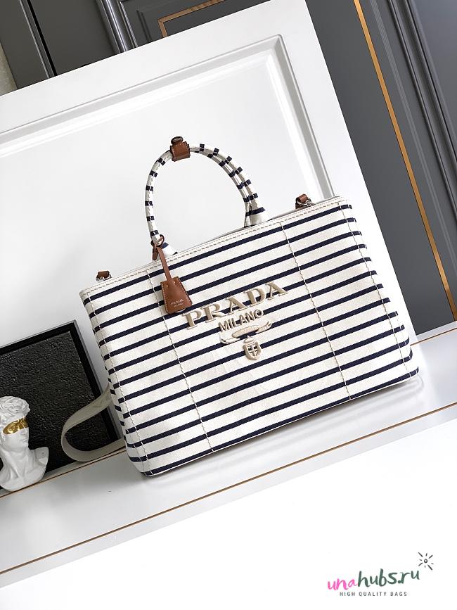 Prada Striped canvas tote bag 43x30x20cm - 1