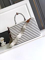 Prada Striped canvas tote bag 43x30x20cm - 4