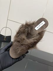 Alaïa shearling-trimmed thong sandals 10cm - 4