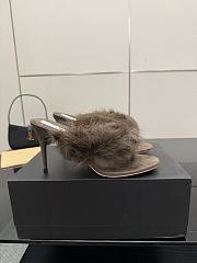 Alaïa shearling-trimmed thong sandals 10cm - 2