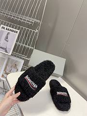 Balenciaga Furry Slide Black - 2