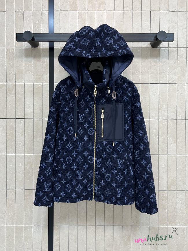 Louis Vuitton Denim-Effect Monogram Fleece Jacket - 1