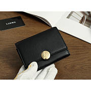 Loewe Pebble Leather Wallet Black 12x9.5x3cm - 1