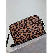 YSL Lou Leopard-Print Calf Hair Camera Bag 23x16x6cm - 3