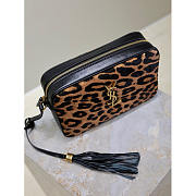 YSL Lou Leopard-Print Calf Hair Camera Bag 23x16x6cm - 2