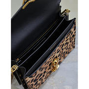 YSL Cassandra Leopard-Print Calf Hair Envelope Bag 22x16.5x5.5cm - 3